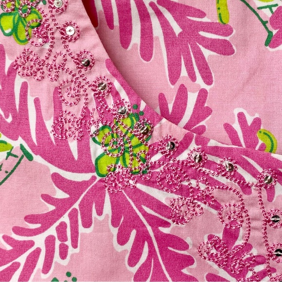 Lilly Pulitzer Phipps Pink Mommy & Me Delphine Top Monkeys Sequin Detail 6 - Picture 5 of 10